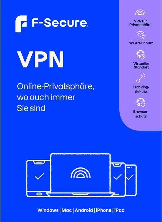 Actual product image F-Secure VPN 1 year/5 devices download (5 User, 5 Devices/Users, 12 months)