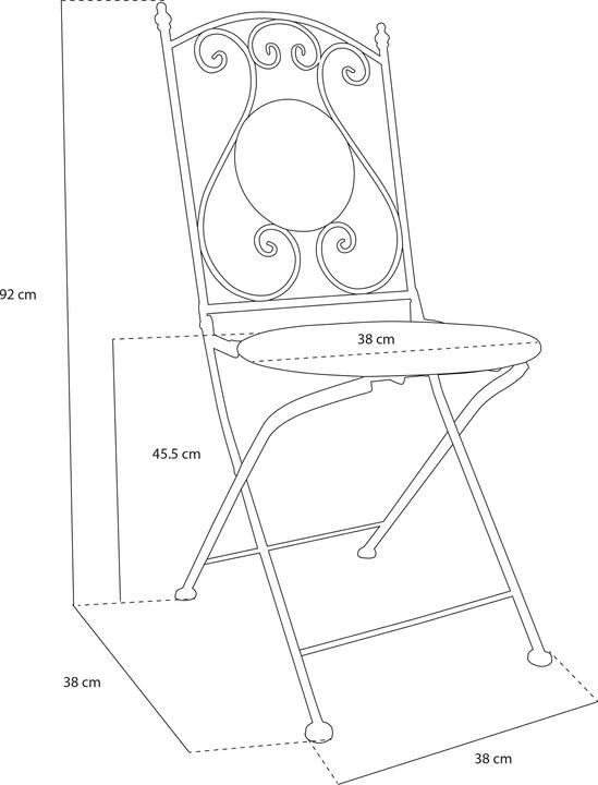 Actual product image Axi Maxime Metal Bistro Set Wine cream (60 cm)