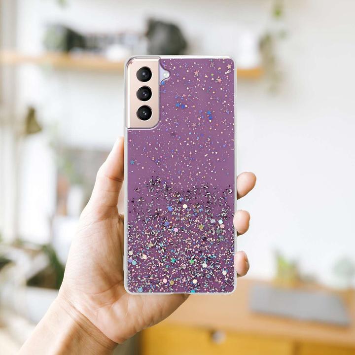 Actual product image Cadorabo TPU cover sparkling glitter (Samsung Galaxy S21+)