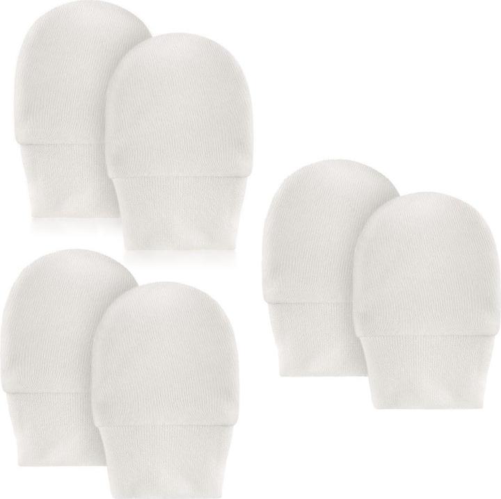 Produktbild La Loona LaLoona Babyhandschuhe & Babyfäustlinge Kratzfäustlinge 3 Paar Baby - Weiss (One Size)