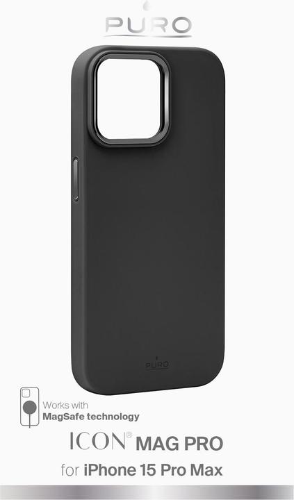 Image du produit Puro Icon Mag Pro Case iPhone 15 Pro Max noir (Apple iPhone 15 Pro Max)