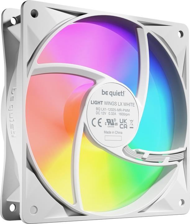 Actual product image be quiet! LIGHT WINGS LX 120mm PWM White Triple-Pack (120 mm, 3 x)