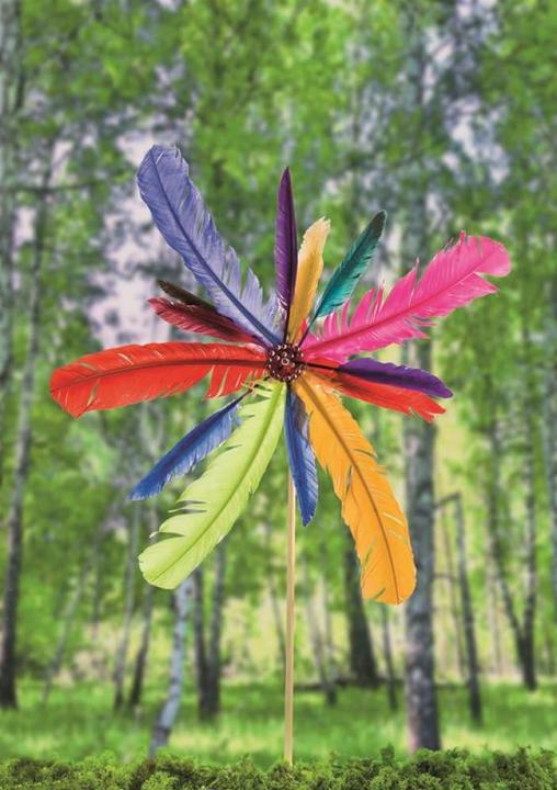 Actual product image Glorex Indian feathers, coloured, 5pcs 28-30cm