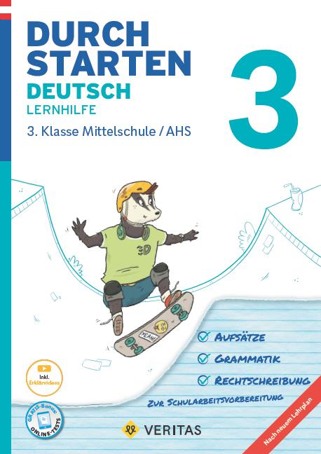 Produktbild Durchstarten Deutsch 3. Klasse Mittelschule/AHS Lernhilfe (Deutsch, Vera Igler, Jutta Hofer, Doris Schützeneder, 2021)