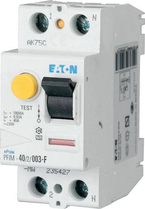 Actual product image Eaton PFIM-40/2/003-G/F RCD circuit breaker type F
