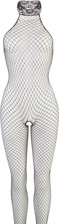 Actual product image Mandy Mystery Fishnet catsuit with lace collar (S, M)