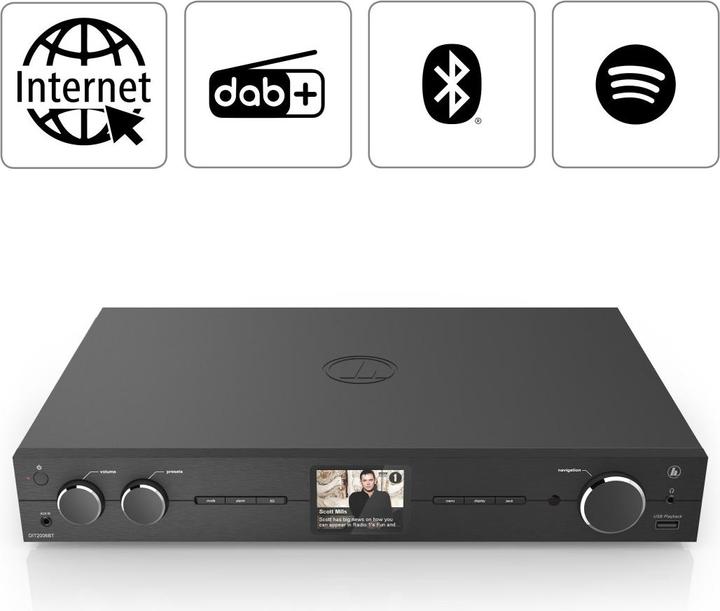 Produktbild Hama HiFi-Tuner DIT2006BT (DAB, FM, DAB+, Internetradio, WLAN, Bluetooth)