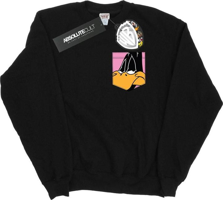 Immagine prodotto Looney Tunes Daffy Duck Face Faux Pocket Felpa Uomo (XXL)