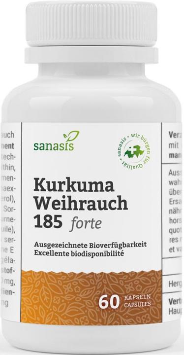Image du produit Sanasis Kurkuma Encens 185 forte sans polysorbate caps (60 pièce(s), Capsules, 63 g)