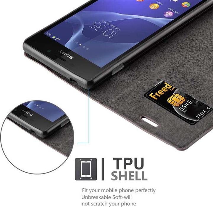 Produktbild Cadorabo Book Invisible Magnet Cover (Sony Xperia M2, Sony Xperia M2 Aqua)