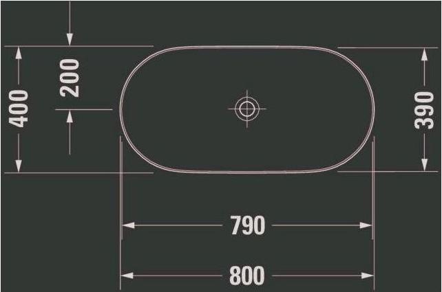 Image du produit Duravit Vasque à poser LUV o ÜL HLB 800x400mm o HL we satiné WG (400 mm, 800 mm)