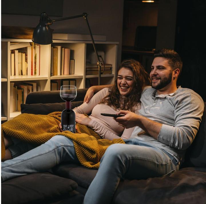 Produktbild Relaxdays Weinflasche (75 cl, 1 Gläser, Rotweingläser)