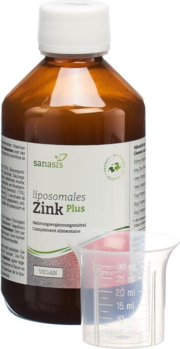 Actual product image Sanasis Zink PLUS liposomal (1 Piece, Liquid, 315 g)
