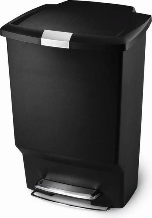 Immagine prodotto Simplehuman Cestino rettangolare a pedale 45 L, nero CW1371 Cestino a pedale in plastica nera (45 l)