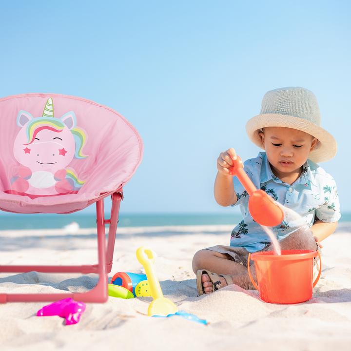Image du produit Relaxdays Chaise lune enfants, pliable (Fauteuil pour enfants)
