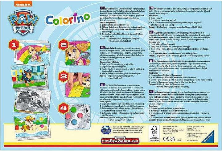 Actual product image Ravensburger Paw Patrol Colorino (German)