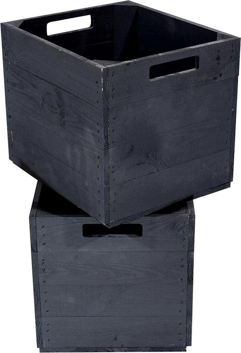 Immagine prodotto Holz Zollhaus Scatola portaoggetti Vintage Black, 33 x 38 cm (33 x 33 x 38 cm, 41.38 l)