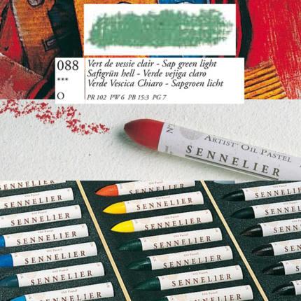 Actual product image Sennelier Oil Pastel Standard Size Vert de Vessie Clair (Sap green light, 1 x)