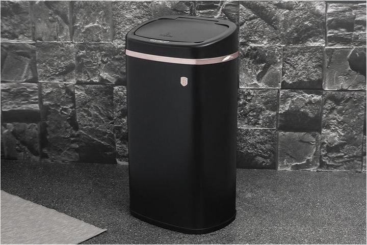 Actual product image BerlingerHaus Design waste bin with touch sensor, black-pink-gold, 58 L (58 l)