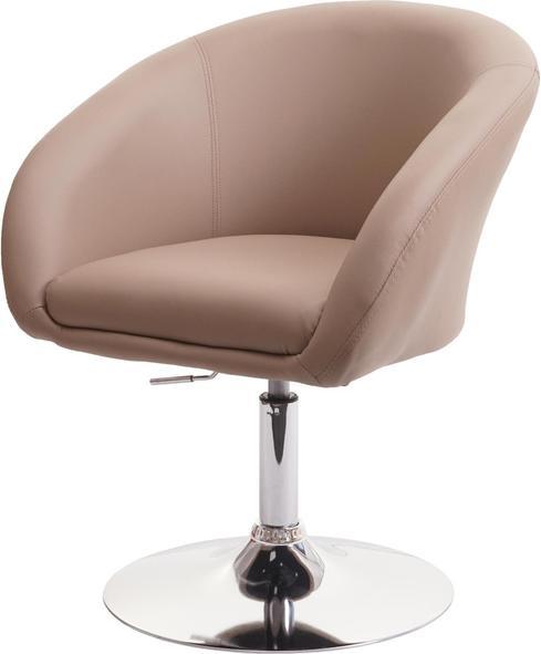 Immagine prodotto Swisshandel24 Sedia da pranzo, sedia girevole, sedia da salotto, regolabile in altezza in similpelle color tortora