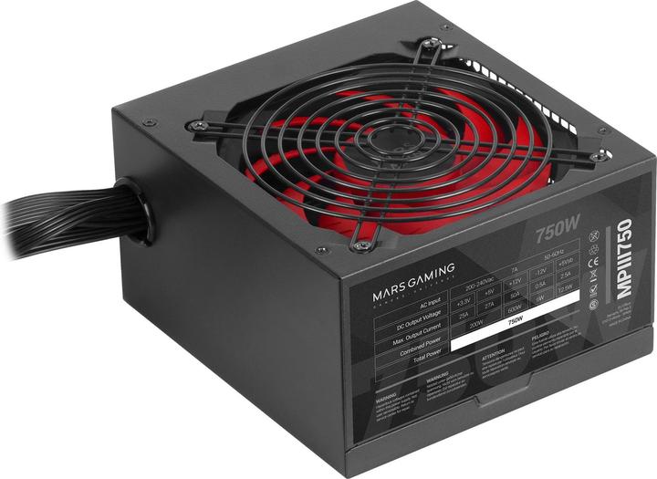 Produktbild Mars Gaming Alimentation ATX MPIII - 750W (Noir/Rouge) (750 W)