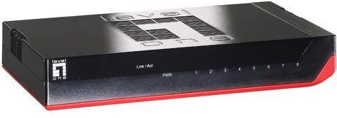 Image du produit LevelOne GSW-0807 Switch Gigabit Ethernet 8 ports 1000Mb/s, full duplex, 10/100 Mb/s, full/half duplex (8 Ports)