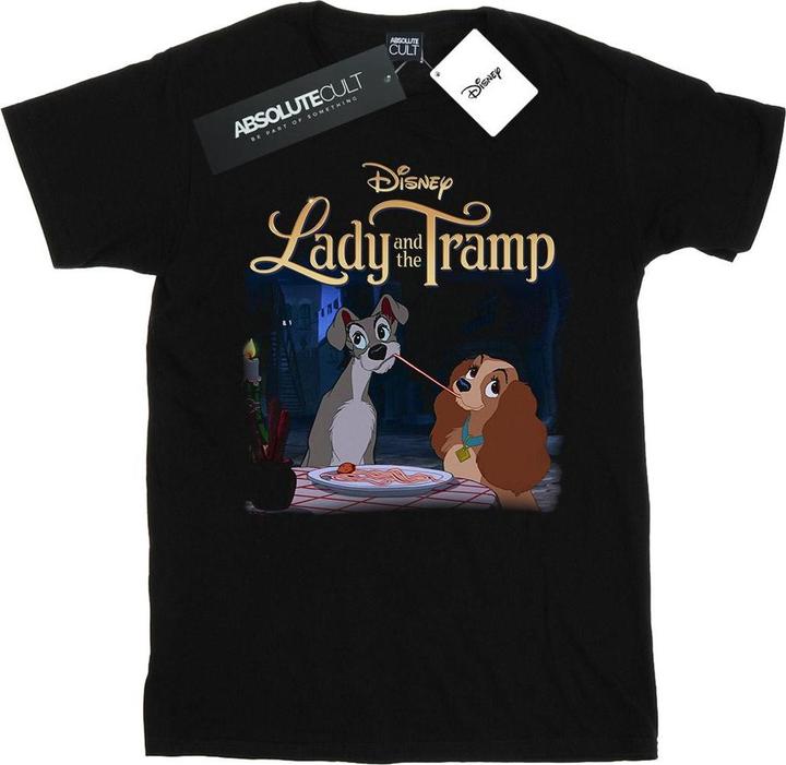 Actual product image Disney Womens/Ladies Lady And The Tramp Homage Cotton Boyfriend T-Shirt (4XL)