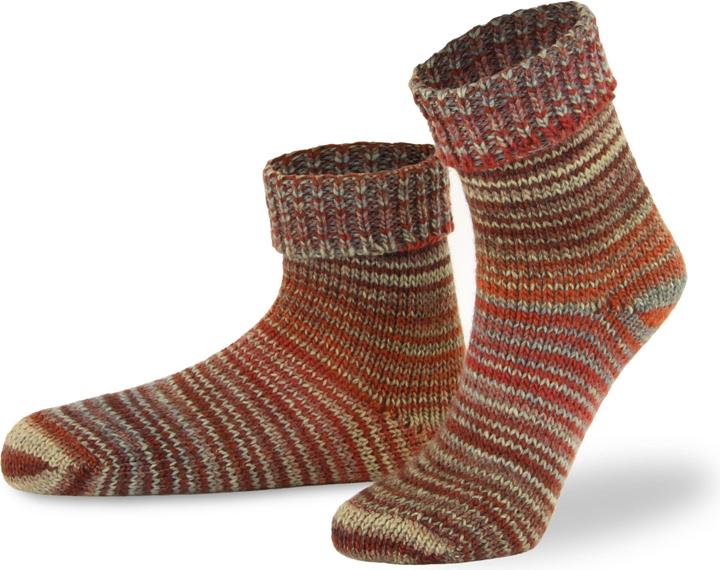 Normani 2 Paar Skandinavische Wollsocken mit Umschlag
