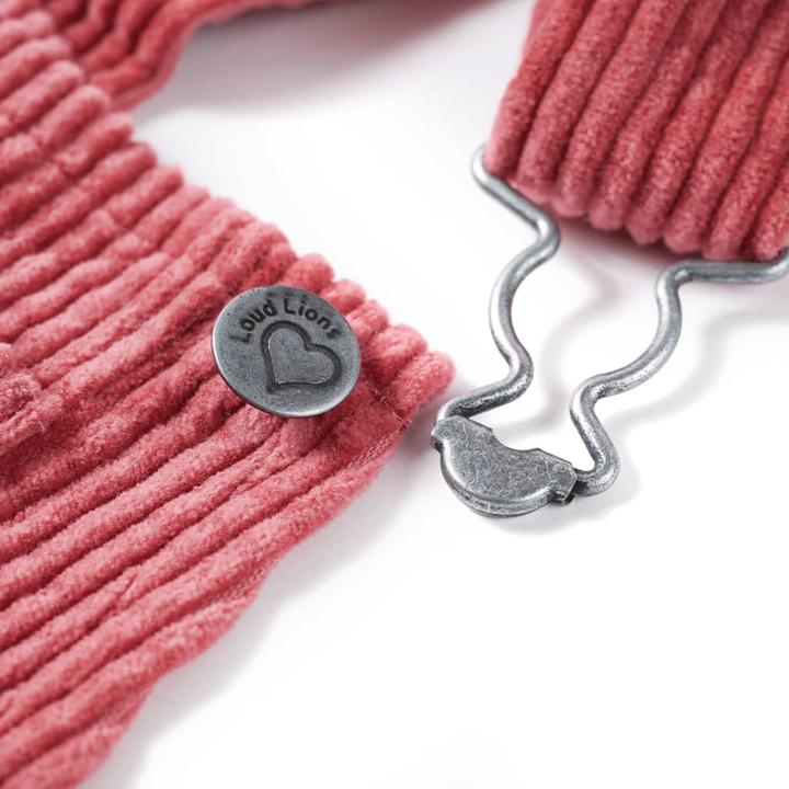 Image du produit VidaXL Salopette enfant velours côtelé rose 128,Matière : 100 (128)