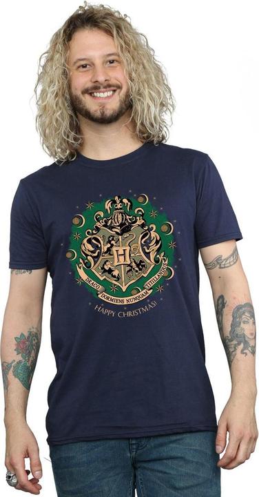 Image du produit T-shirt de Noël en coton avec couronnes de fleurs (L)