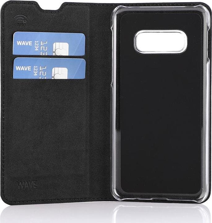 Actual product image Wave BookCase -suojakotelo, Samsung Galaxy S10e, musta (Samsung Galaxy S10e)