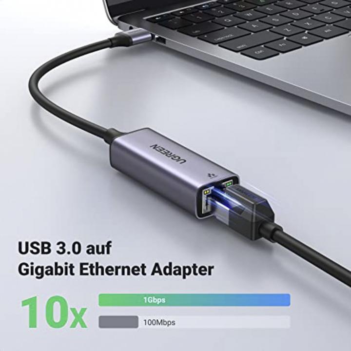 Produktbild Ugreen Ethernet Adapter (USB, RJ45 Gigabit Ethernet (1x))