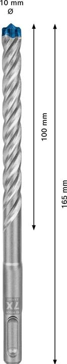 Produktbild Bosch Professional Zubehör EXPERT SDS plus-7X Hammerbohrer, 10 x 100 x 165 mm (10 Millimeter)