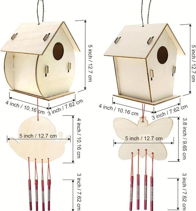 Image du produit Activity Board DIY birdhouse, wind chime craft, craft kits for girls boys, arts and crafts, painting kits
