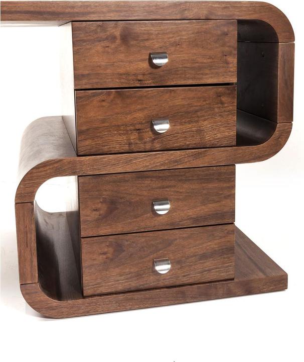 Actual product image Kare Design Desk Soft Snake Walnut 150x70cm (150 x 70 x 76 cm)