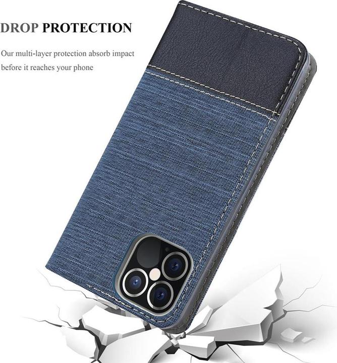 Produktbild Cadorabo Book Jeans Optik Cover (Apple iPhone 12 Pro Max)