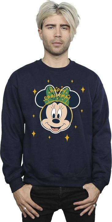 Actual product image Disney Mens Minnie Mouse Happy Christmas Sweatshirt (5XL)