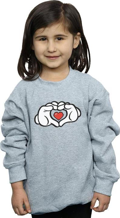 Actual product image Disney Girls Mickey Mouse Heart Hands Sweatshirt (140, 146)