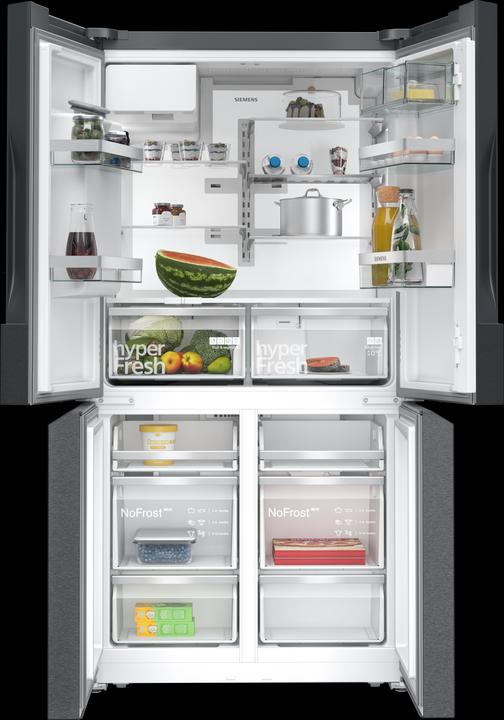 Actual product image Siemens iQ700, Kühl-Gefrier-Kombination, mehrtürig, 183 x 90.5 cm, BlackSteel, KF96DPXEA (547 l)