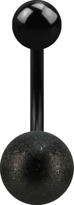 Produktbild Star Piercing Banane schwarz mit Kugel und Kugel gesprenkelt (Chirurgenstahl 316L)