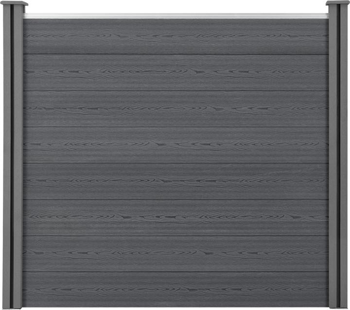 Produktbild neu.holz WPC Gartenzaun 165x162 cm mit Pfosten Sichtschutz Windschutz