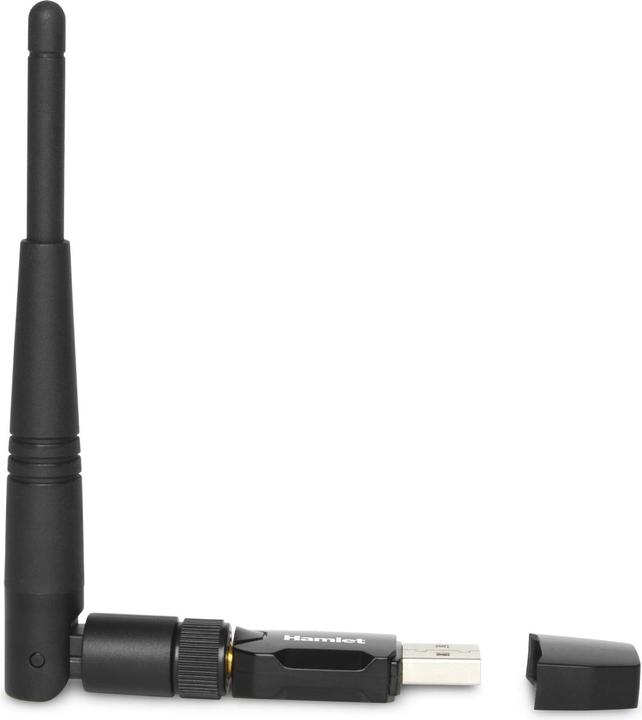 Produktbild Hamlet USB Wi-Fi Adapter 600Mbps Dual Band 5GHz + 2.4GHz Standard 802.ac mit abnehmbarer Antenne (USB)