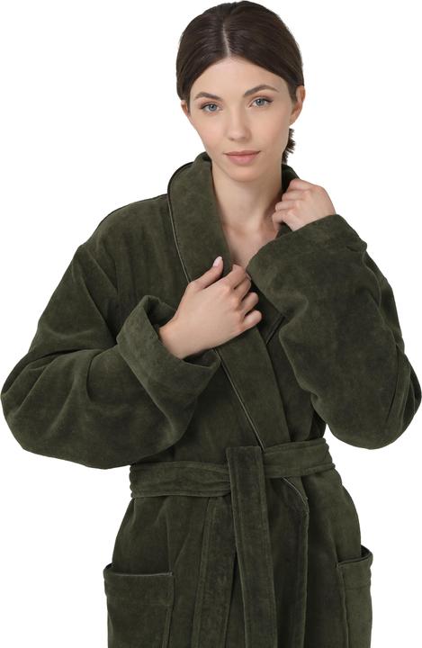 Actual product image Möve Homewear shawl collar coat green (L)