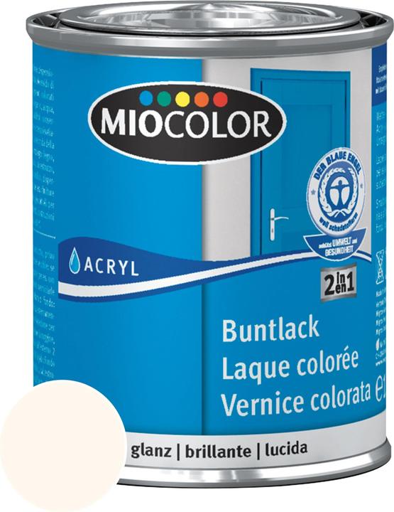 Miocolor Acryl Buntlack glanz (Cremeweiss, 0.13 l)