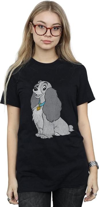 Actual product image Disney Womens/Ladies Lady And The Tramp Classic Lady Cotton Boyfriend T-Shirt (S)