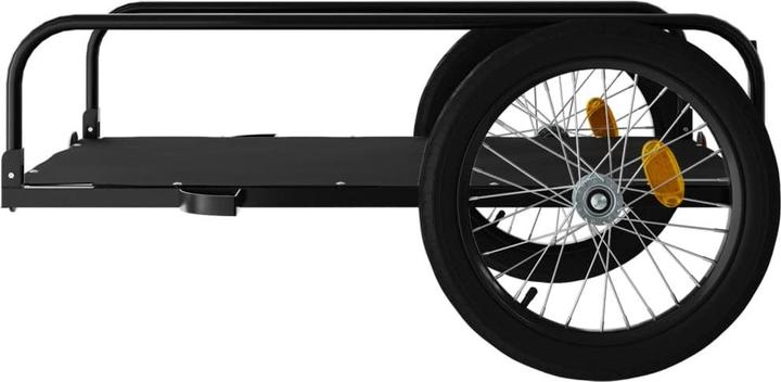 Actual product image VidaXL Fahrradanhänger Cargo Schwarz 135x70x37 cm Eisen, Farbe