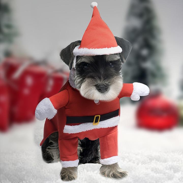 Immagine prodotto Alopini Tuta invernale da Babbo Natale per animali domestici con cappello, calda giacca Onesie per cani (XL, Cappotto per cani)