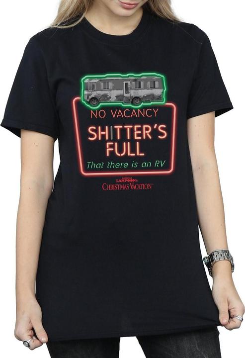 Immagine prodotto National Lampoon´s Vacation National Lampoon's Christmas Vacation Greyscale No Vacancy Maglietta Ampia Donna (3XL)