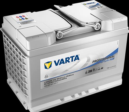 Produktbild Varta LAD60B Professional DC AGM 60AH Batterie 830 060 051 (12 V, 60 Ah, 464 A)