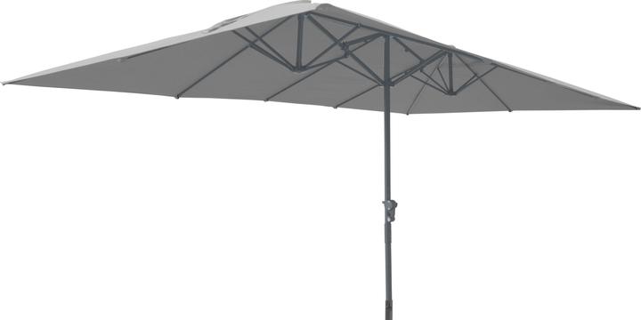 Actual product image Leco Rechteck-Doppelsonnenschirm lichtgrau (2.70 m)